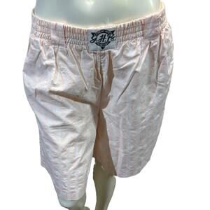 Great Hot Reaction 90s Shorts Palm Tree Shadow Stripe Pink White Medium GHR